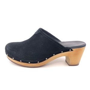 UGG Australia Abbie Black Suede Winter Clogs 10